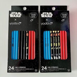 NIB Star Wars x yoobi No. 2 Pencils- 2 packs (48 pencils total)